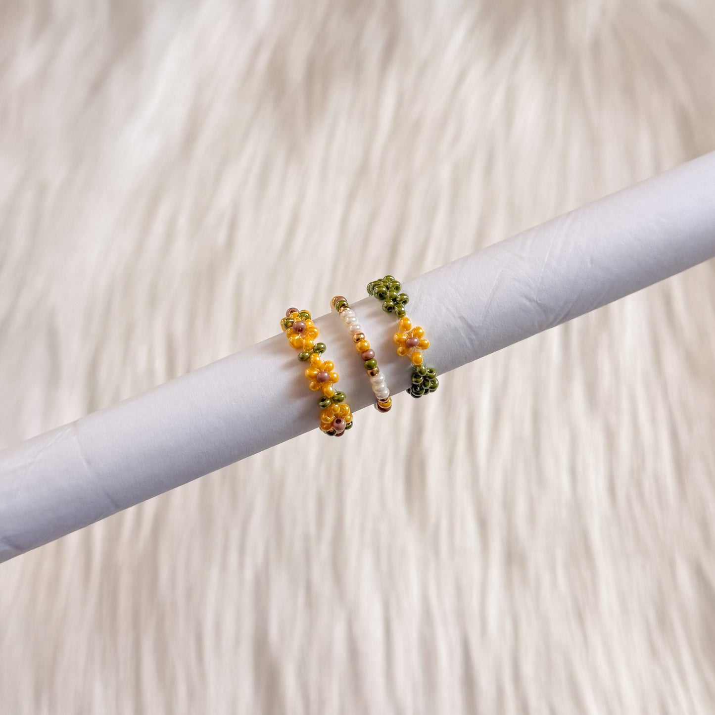 Sunflower Ring Stack Set