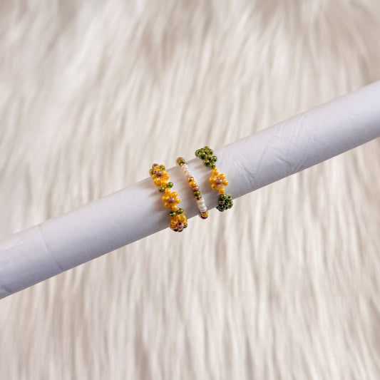 Sunflower Ring Stack Set